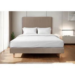 Sommeil De Plomb Sommier Tapissier Velours Taupe 150x190 H29cm* Sommier