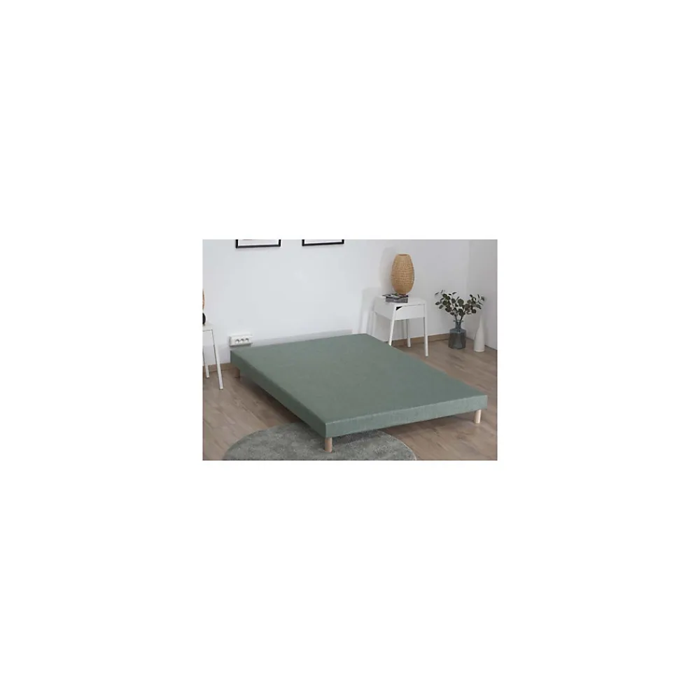 Sommier tapissier vert celadon 140x190>Idliterie Online