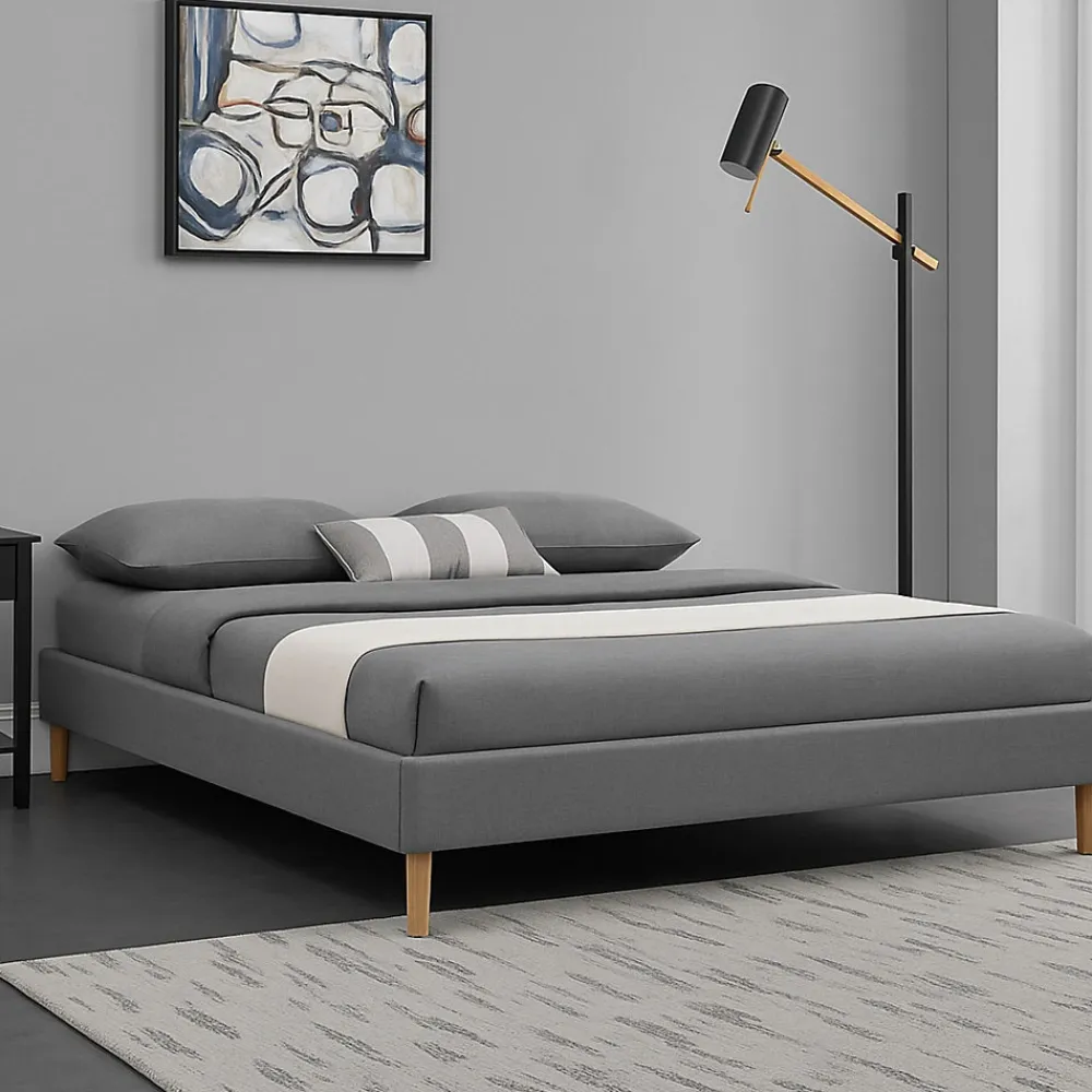 Sommier tapissier 140x190 - 20 cm - 13 lattes - montage rapide et facile - revêtement facile d'entretien - Gregory gris>King Of Dreams