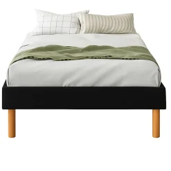 Sommier Tapissier 80x200 cm - 20 cm - 13 Lattes - Montage Rapide et Facile - Design Moderne et Esthétique - SOMMIER ADRIEN NOIR><noscript><img width=