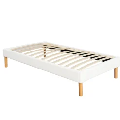 Sommier Tapissier 90x200 cm - 20 cm - 13 Lattes - Montage Rapide et Facile - Design Moderne et Esthétique - SOMMIER ADRIEN BLANC>King Of Dreams Outlet