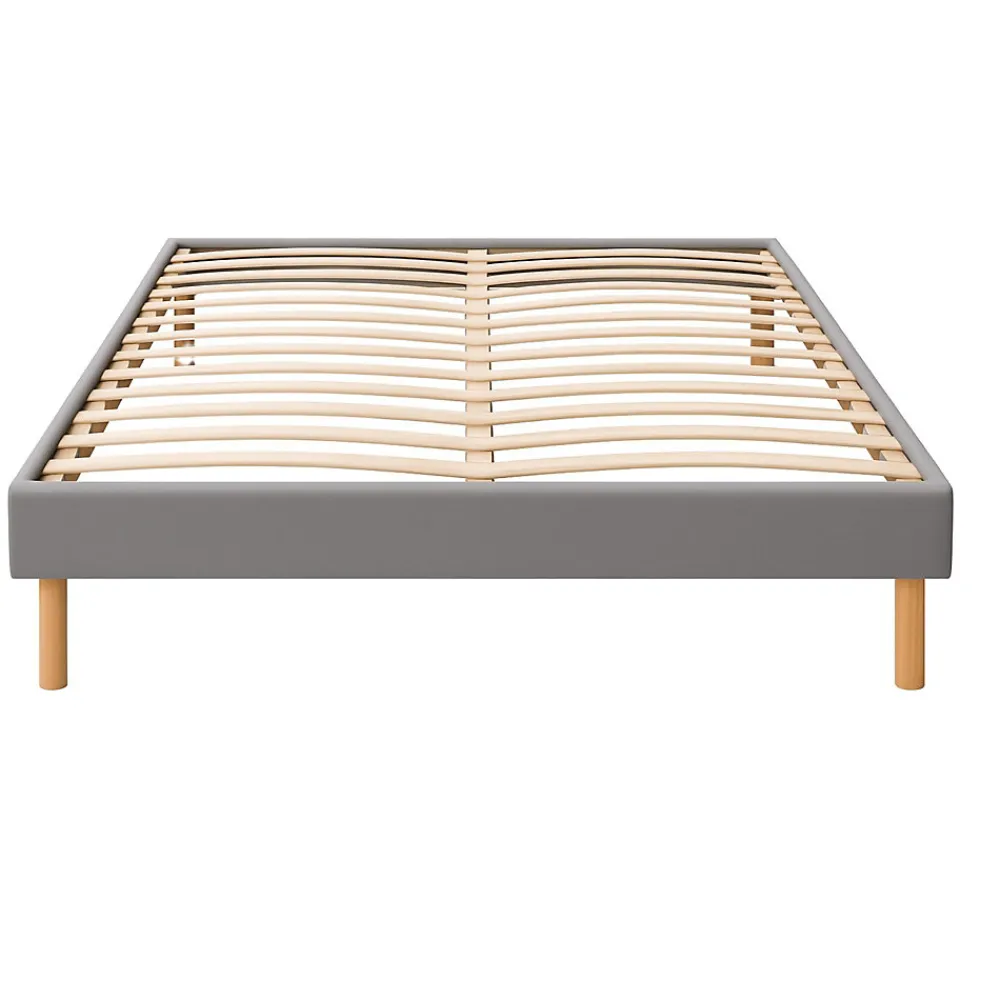 Sommier tapissier 200x200 cm - 20 cm - 13 lattes - montage rapide et facile - revêtement facile d'entretien - SOMMIER GREGORY GRIS>Nuits D'Or Outlet