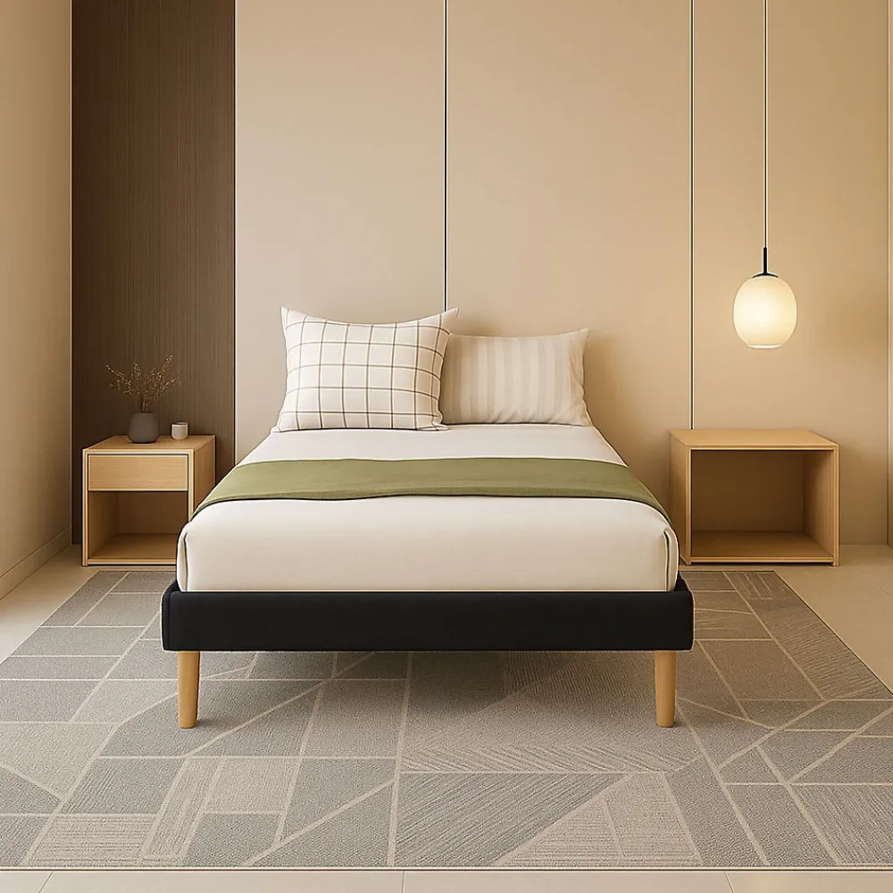 King Of Dreams Sommier Tapissier 70x190 cm - 20 cm - 13 Lattes - Montage Rapide et Facile - Design Moderne et Esthétique - SOMMIER ADRIEN NOIR* Sommier