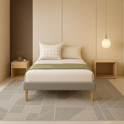 Sommier tapissier 80x200 cm - 20 cm - 13 lattes - montage rapide et facile - revêtement facile d'entretien - SOMMIER GREGORY GRIS><noscript><img width=