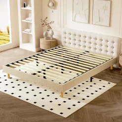 Teeno Sommier tapissier 140x190 cm 2x14 lattes, 9 pieds Hauteur du cadre 29 cm* Sommier