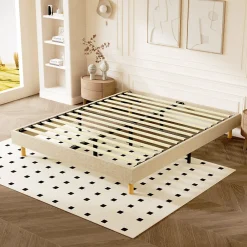 Sommier tapissier 140x200cm, 14 lattes, 9 pieds Hauteur du cadre 29 cm><noscript><img width=