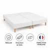 By Sommiflex. SOMMIER TAPISSIER 100x200x2 (200x200) FABRICATION FRANÇAISE ARTISANALE PIEDS OFFERTS HAUTEUR avec PIEDS 27 cm* Sommier
