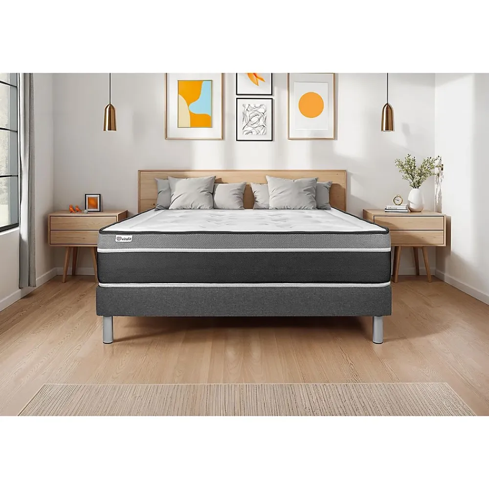 Vitalit Sommier VITAL'SOM Gris 160 x 200 cm* Sommier