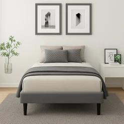 Nuits D'Or Sommier 90x190 - 20 cm - Déhoussable - 13 Lattes - Montage Rapide et Facile - Housse Lavable - Confort Optimal - Opale Gris* Sommier
