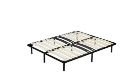 Sommier 120x200 - cadre a lattes renforce - 9 pieds en metal - hauteur 29 cm - montage facile - confort optimal - usage quotidien><noscript><img width=