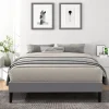 Nuits D'Or Sommier 160x200 cm - tapissier - déhoussable - housse lavable gris - pieds 20 cm - 2 x 13 lattes - soutien ferme - confort -* Sommier