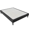 King Of Dreams Sommier 140x190 cm dehoussable noir - pieds 20 cm - 13 lattes - soutien ferme - confort - ideal pour - facile entretien* Sommier