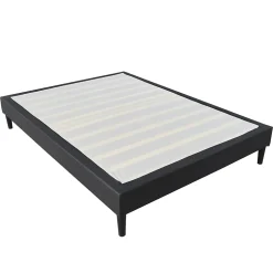 King Of Dreams Sommier 140x190 cm dehoussable noir - pieds 20 cm - 13 lattes - soutien ferme - confort - ideal pour - facile entretien* Sommier