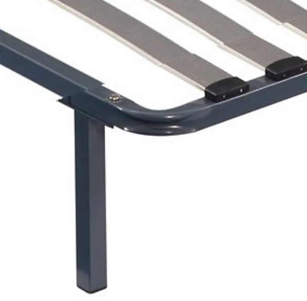 Sommier 140x190 cm Noir Cadre à lattes Renforcé - Compatible avec tous matelas - Soutien réglable - 17 lattes en 9mm - Structure m>Literie Julien Online