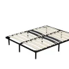 Literie Julien Sommier 180x200 noir cadre lattes renforce 29 cm metal - montage facile rapide - confort optimal - - hautes performances* Sommier
