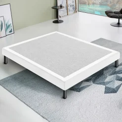 Materassiedoghe Sommier 160x200 Tapissier Déco Couleur Blanc Resistant Jusqu'à 120 Kg Par Personne* Sommier