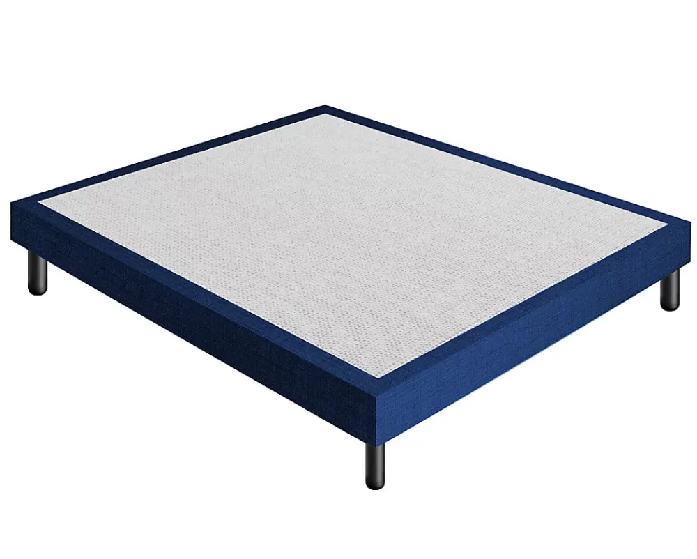 Materassiedoghe Sommier 90x200 Tapissier Déco Couleur Bleu Resistant Jusqu'à 120 Kg Par Personne* Sommier