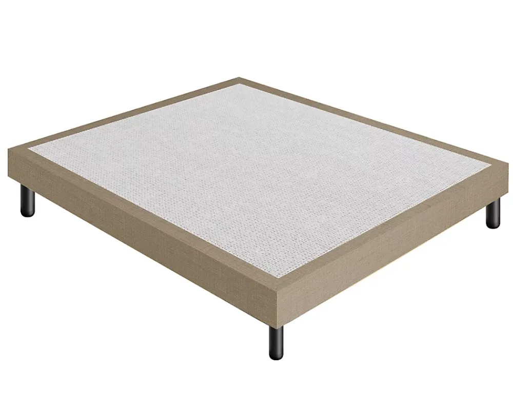 Materassiedoghe Sommier 160x200 Tapissier Déco Couleur Beige Resistant Jusqu'à 120 Kg Par Personne* Sommier
