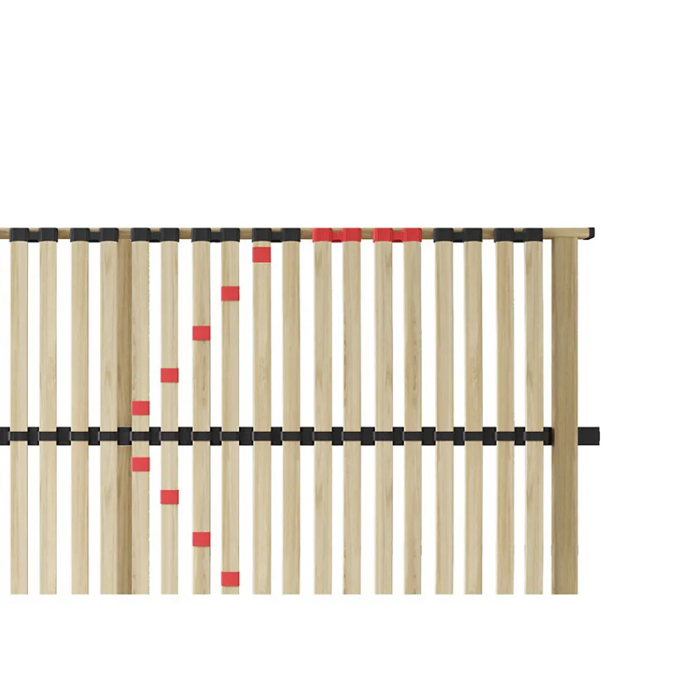 Sommier ZITTARO 28 lattes 90x200 cm Finition chene et noir Soutien ferme et design sobre>Meublorama Hot