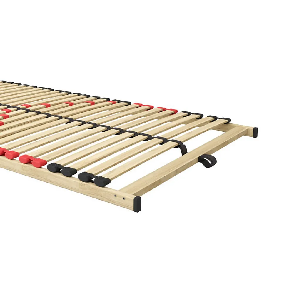Sommier ZITTARO 28 lattes 90x200 cm Finition chene et noir Soutien ferme et design sobre>Meublorama Hot