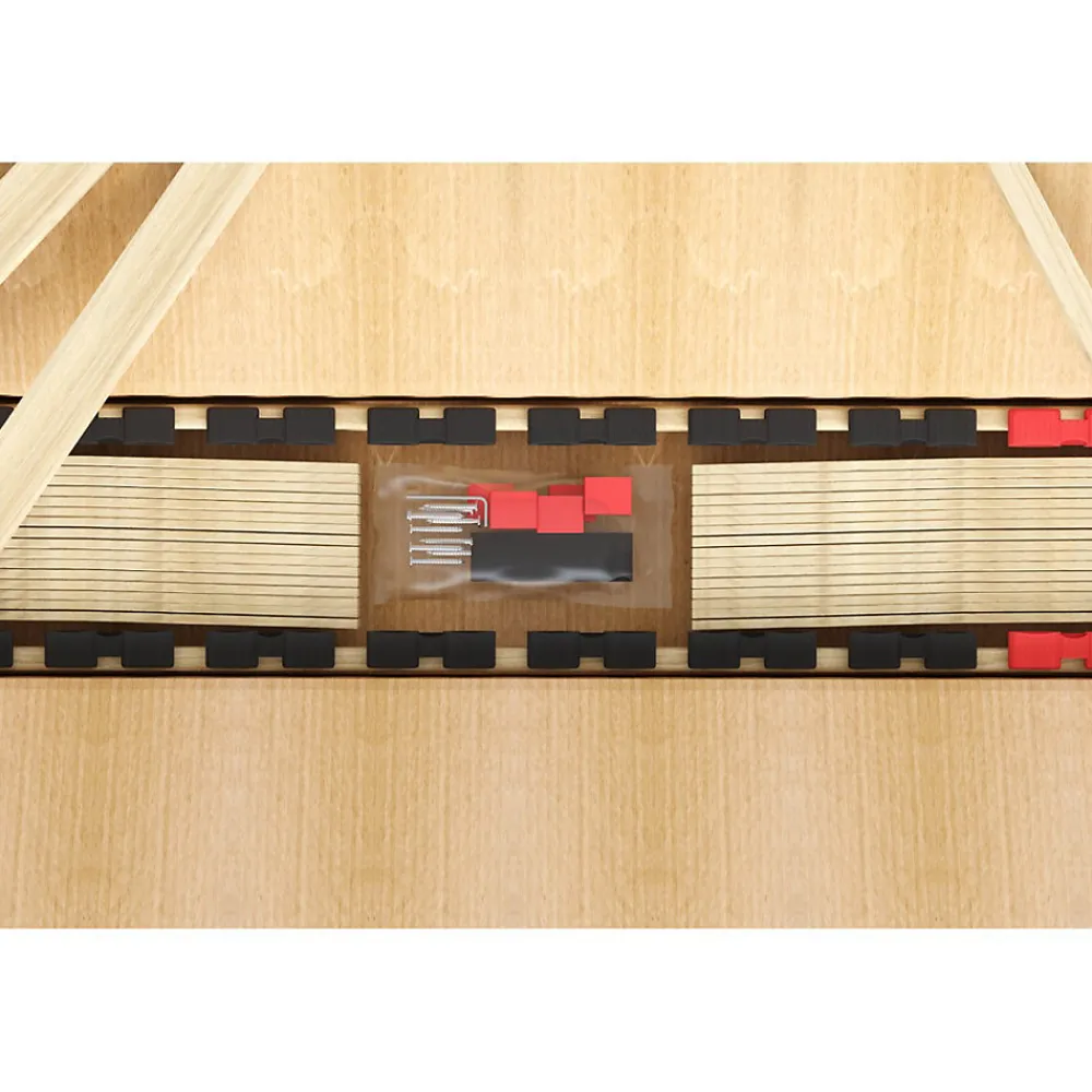 Sommier ZITTARO 28 lattes 90x200 cm Finition chene et noir Soutien ferme et design sobre>Meublorama Hot