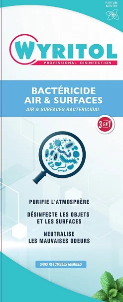 Wyritol Spray purificateur d'air bactéricide air & surfaces 500ml* Désodorisant Et Parfum D'Ambiance