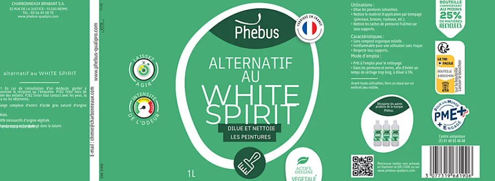 Substitut de white spirit 1 litre>Phebus Online