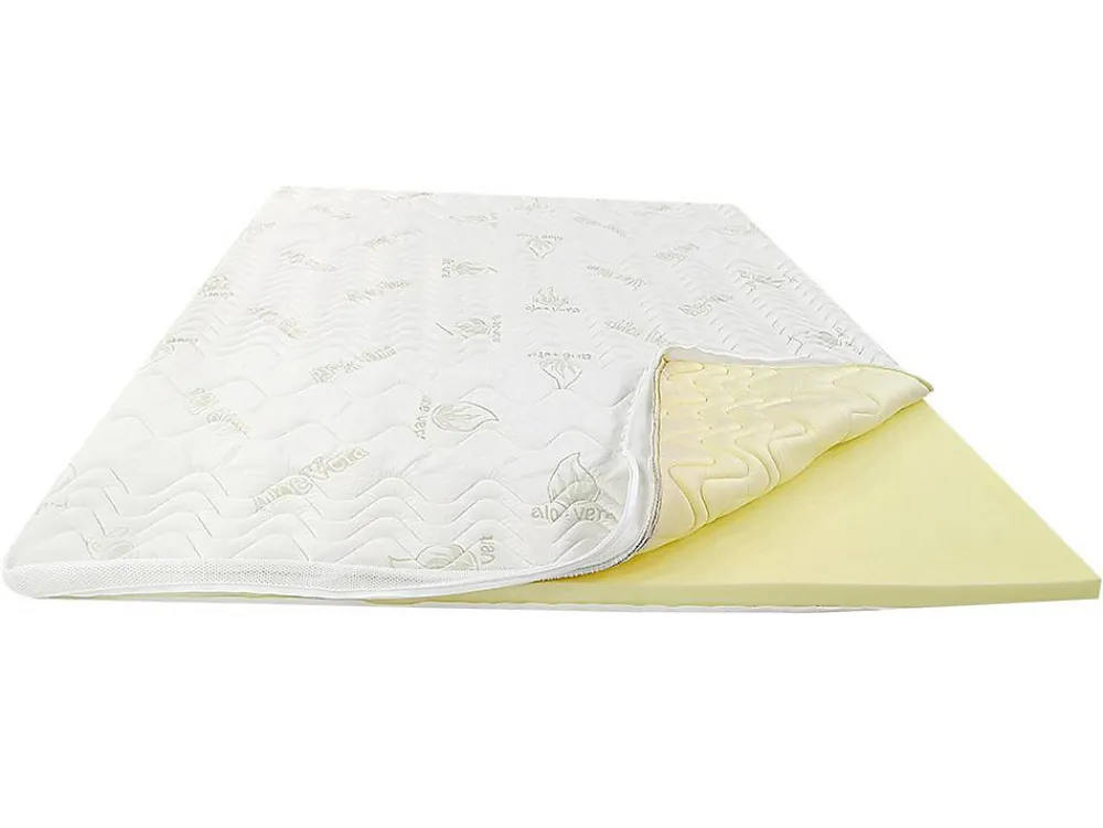 Surmatelas 160 x 200 cm mémoire de forme coutil aloe vera ép.5cm - ANTASSE de NATUREA>Vente-unique Outlet