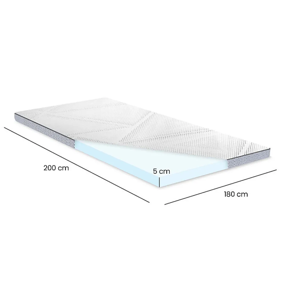 Meubletmoi Surmatelas 180 x 200 cm mousse mémoire de forme et gel AirFeel™ - LUNA* Surmatelas