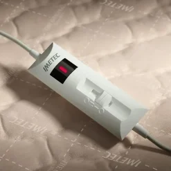 Surmatelas Chauffant - - Chauffe-lit Pour Lit Double 150 x 137 cm - 2 Commandes avec 2 Températures - Lavable><noscript><img width=