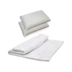 Talamo Italia Surmatelas double Sagittaire, Ensemble matelas avec oreillers, surmatelas en mousse à mémoire de forme, 140x200xh5 cm* Surmatelas