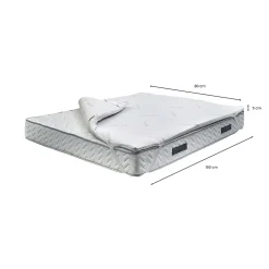Surmatelas simple Dmammin, Surmatelas pour améliorer la posture, Surmatelas en mousse à mémoire de forme, 80x190xh5 cm><noscript><img width=