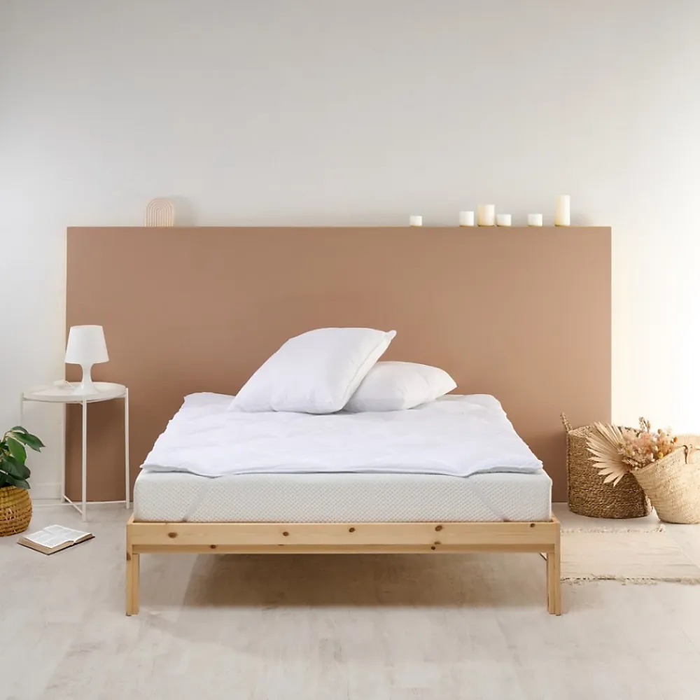 Bleu Calin Surmatelas 90x190 cm Confort Moelleux et Respirant LAVABLE À 95 C* Surmatelas