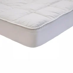 Surmatelas 90x190 cm SENSATION DUVET Confort Moelleux Enveloppe 100% coton><noscript><img width=