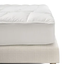Surmatelas 160x200 cm SENSATION DUVET Confort Moelleux Enveloppe 100% coton><noscript><img width=