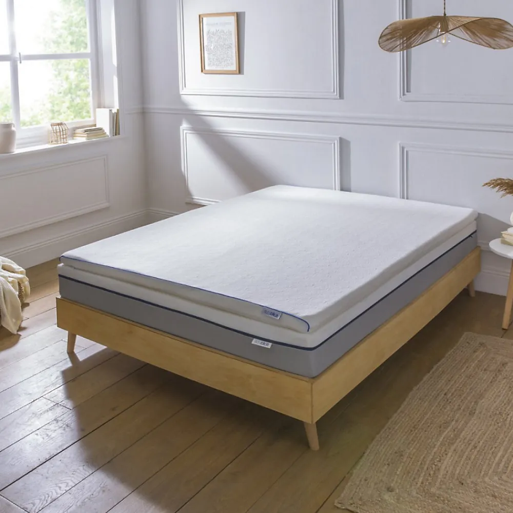 Surmatelas 160x200cm Mémoire de forme L'ACCUEILLANT>Bleu Calin Online