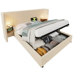 Redom Table basse 50x50,5H cm et 60x36x43,5H cm, ensemble 2 pieces empilable avec plateau MDF blanc* Ensemble Sommier Et Matelas