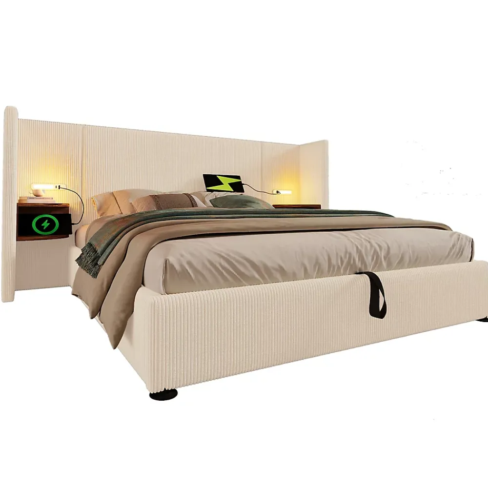 Redom Table basse 50x50,5H cm et 60x36x43,5H cm, ensemble 2 pieces empilable avec plateau MDF blanc* Ensemble Sommier Et Matelas
