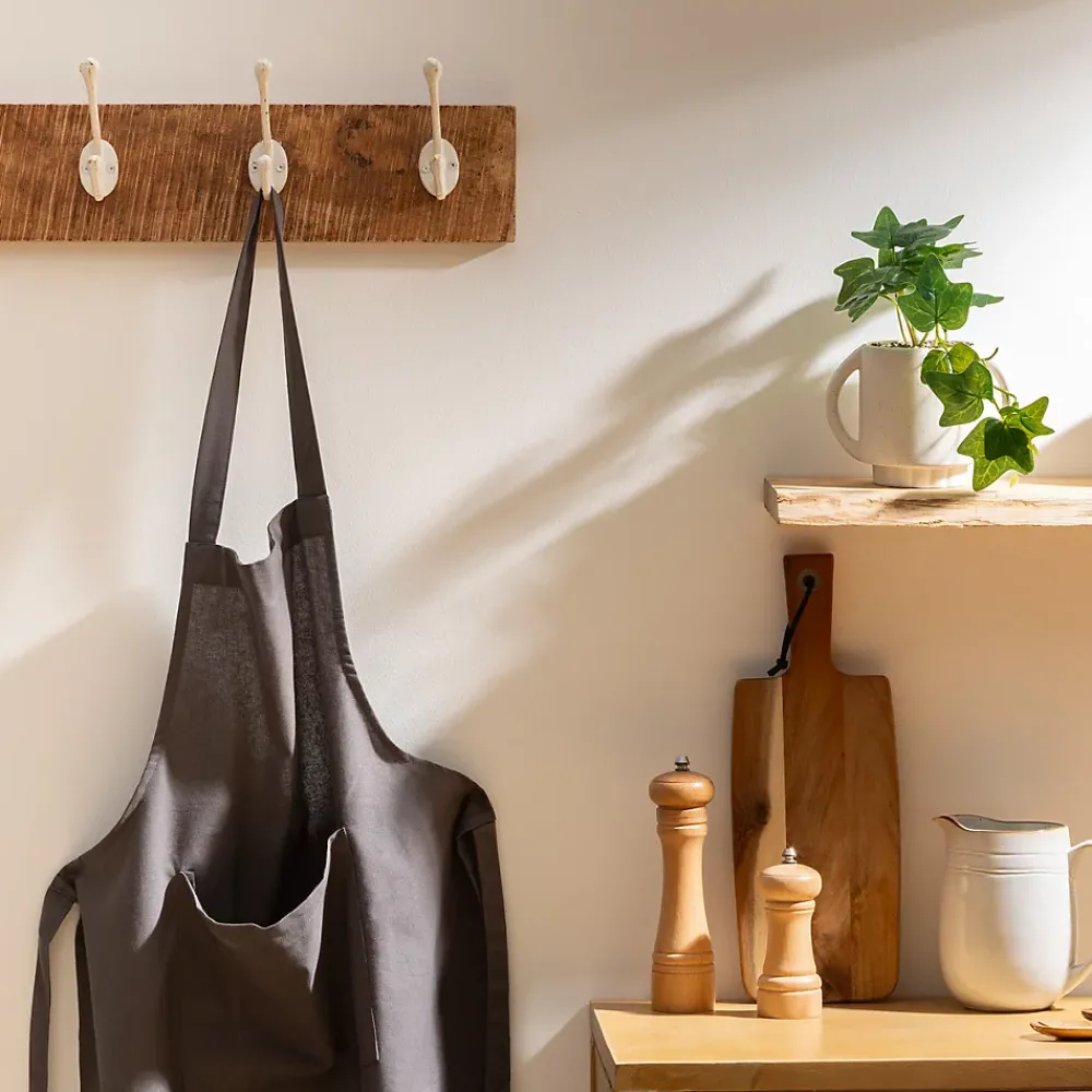Atmosphera Créateur D'Intérieur Tablier - coton - gris foncé - 60x80 cm - Atmosphera* Boutis, Couvre-Lit, Édredon
