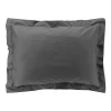 Taie d oreiller 50 x 70 cm Percale de coton gris acier>Eden Discount