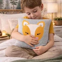 Taie de coussin en tricot de coton RENARD><noscript><img width=