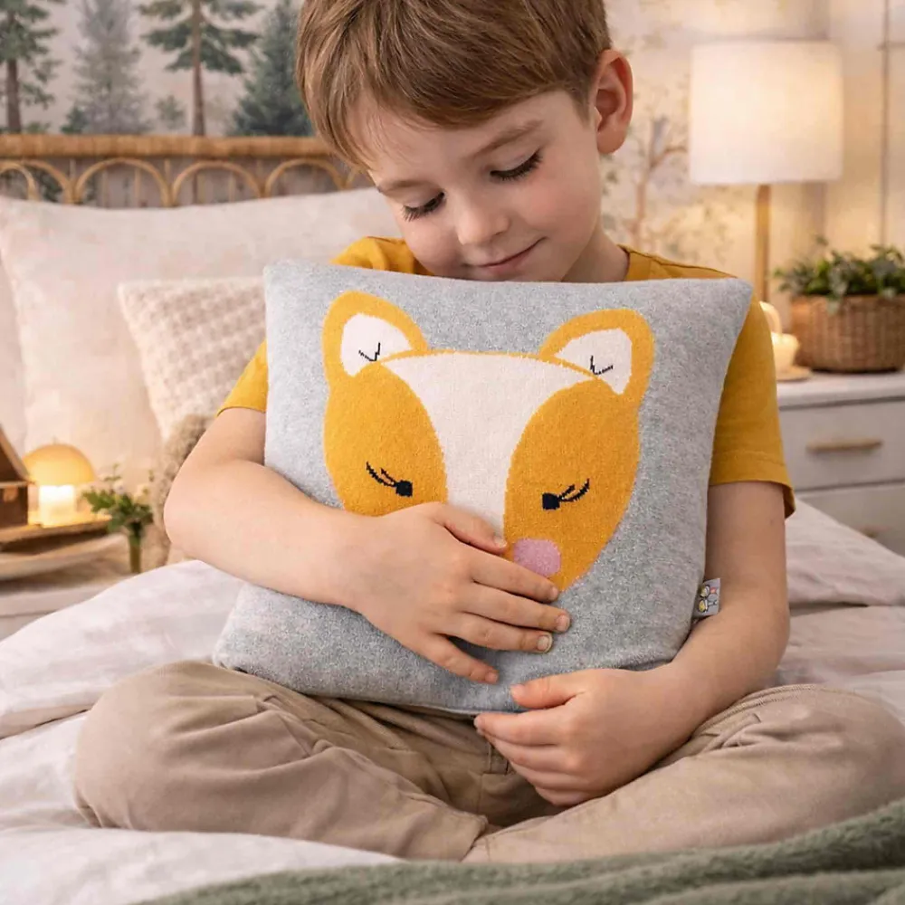 Taie de coussin en tricot de coton RENARD>Sevira Kids Best