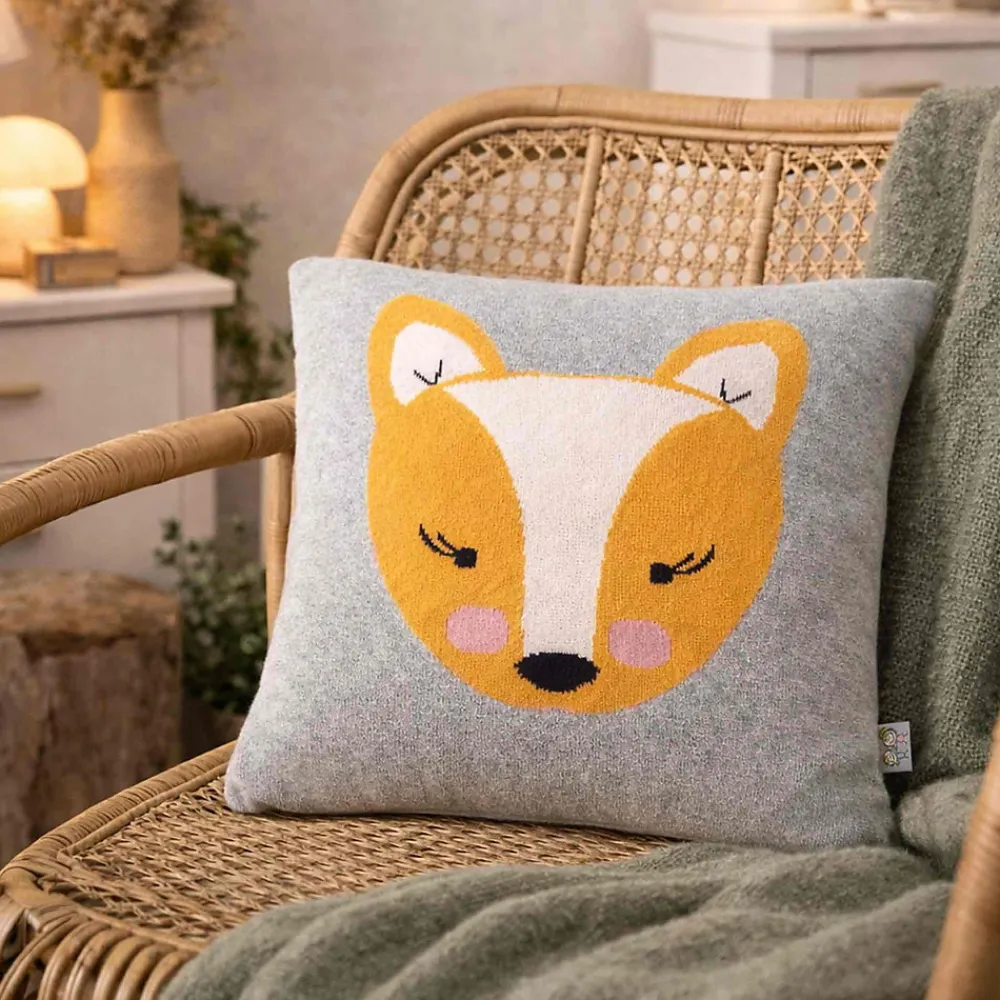Taie de coussin en tricot de coton RENARD>Sevira Kids Best