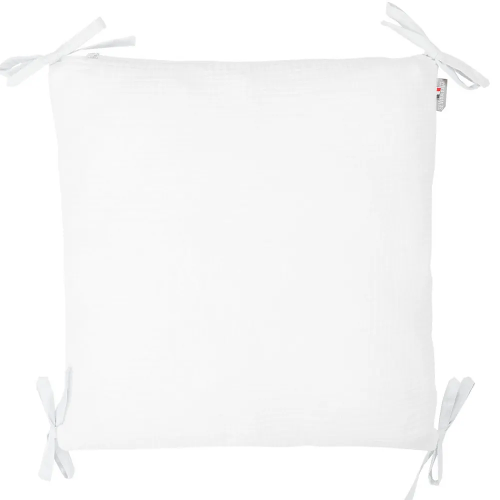 Taie de coussin modulable avec liens à nouer en gaze de coton>Sevira Kids