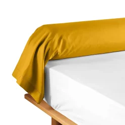 Eden Taie de traversin 85 x 185 cm Couleur emotion jaune curry* Taie D'Oreiller