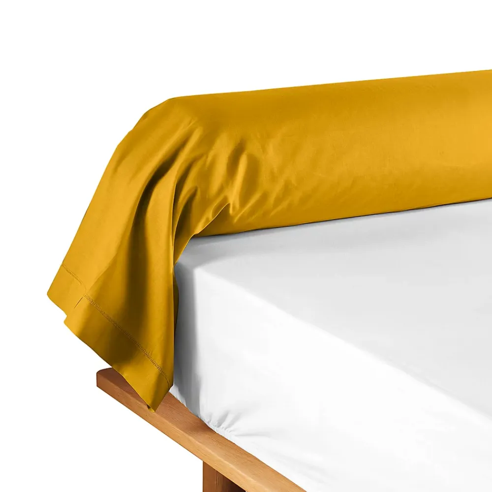 Eden Taie de traversin 85 x 185 cm Couleur emotion jaune curry* Taie D'Oreiller