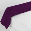 Douceur D'Intérieur Taie de traversin 85 x 185 cm Coton uni 57 fils Myrtille Finition point bourdon élégante* Taie D'Oreiller