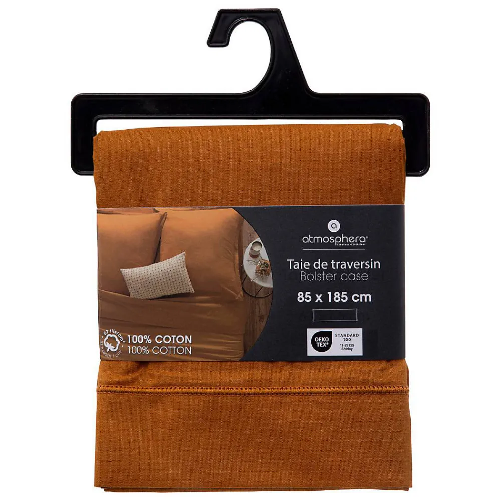 Atmosphera Créateur D'Intérieur Taie de traversin Carina 85x185cm jaune cumin - Atmosphera* Boutis, Couvre-Lit, Édredon