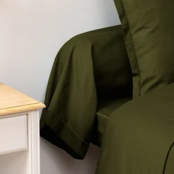 Atmosphera Créateur D'Intérieur Taie de traversin Carina 85x185cm vert kaki - Atmosphera* Boutis, Couvre-Lit, Édredon