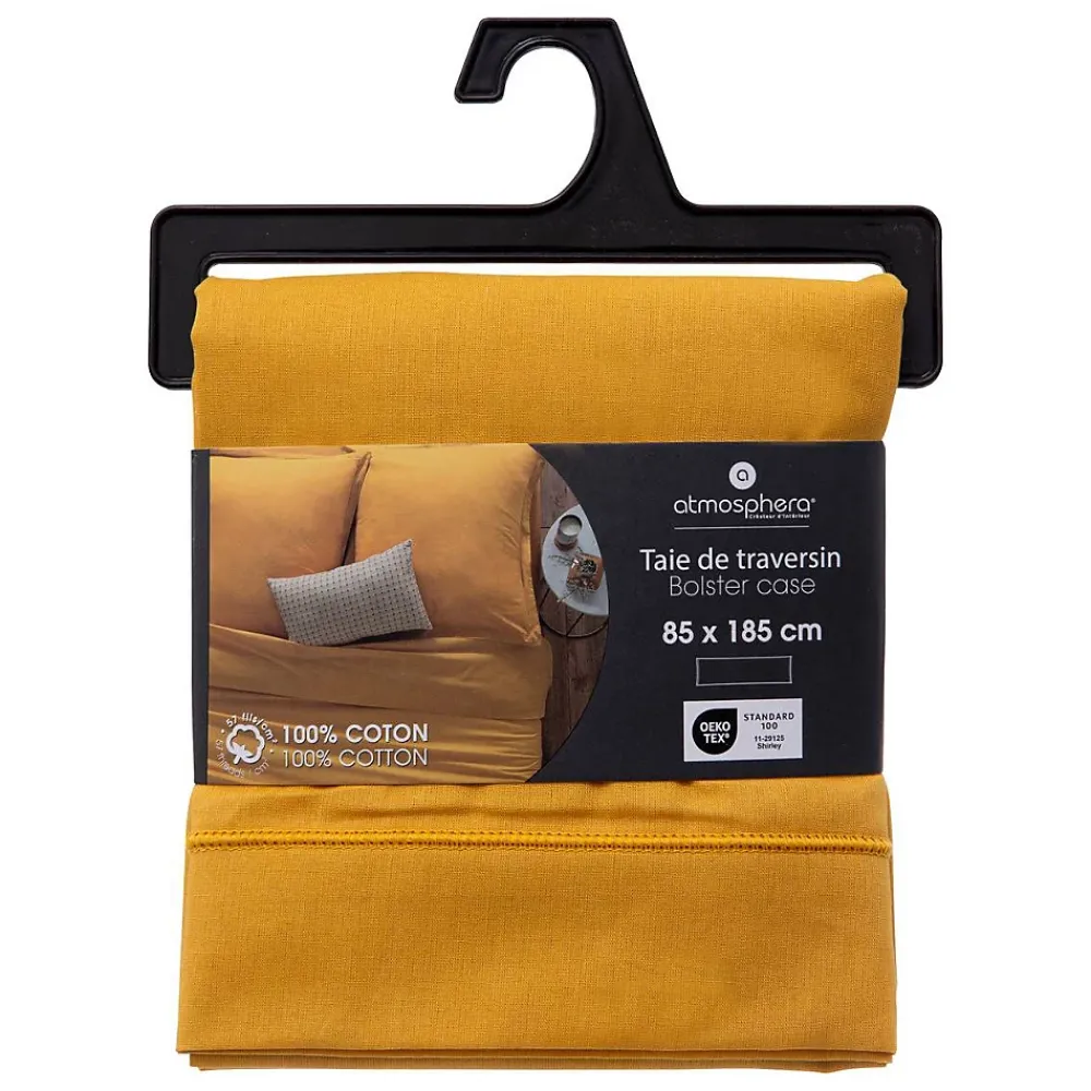 Atmosphera Créateur D'Intérieur Taie de traversin Carina 85x185cm ocre - Atmosphera* Boutis, Couvre-Lit, Édredon